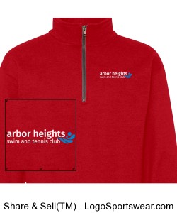 Red Arbor Heights Splash Qtr Zip Sweatshirt Design Zoom